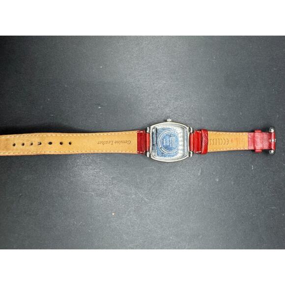 Vintage ECCLISSI Sterling Silver Watch MOP Dial with Maroon Leather Strap 22590 main image 7